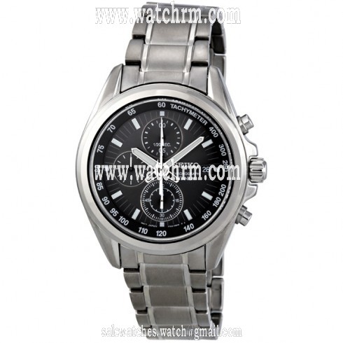 Seiko Chronograph Tachymeter Brown Dial Titanium Men's Watch SNDC91