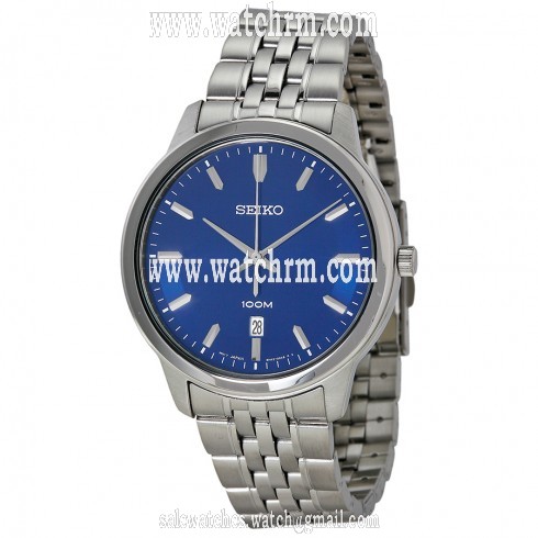 Seiko Classic Blue Dial Stainless Steel Men's Watch SUR029