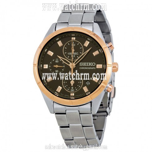 Seiko Conceptual Chronograph Brown Dial Stainless Steel Men's Watch SNDX46