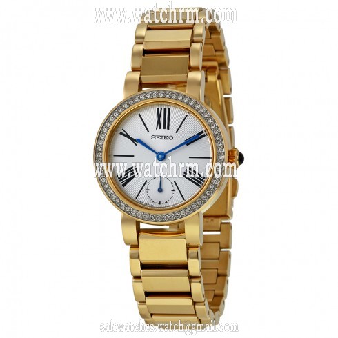 Seiko Conceptual Silver Dial Gold-plated Ladies Watch SRK028