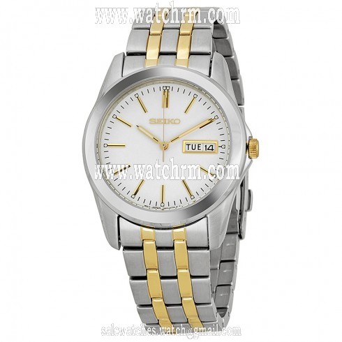 Seiko Conceptual White Dial Two Tone Stainless Steel Men's Watch SGGA45