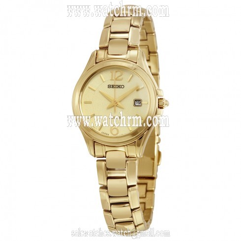 Seiko Core Gold Dial Gold-tone Ladies Watch SUT236