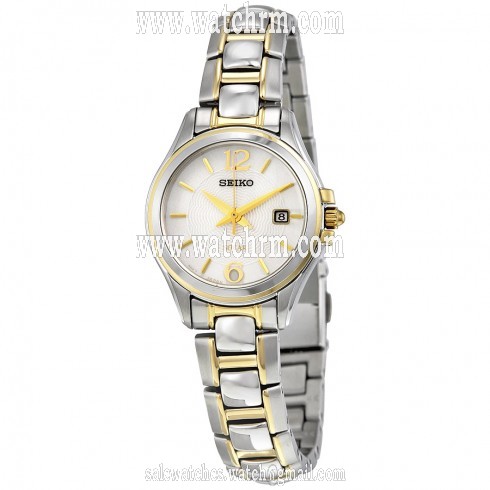 Seiko Core Solar Silver Dial Two-tone Ladies Watch SUT250