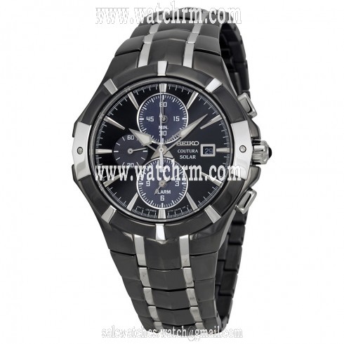 Seiko Coutura Chronograph Black Dial Two-tone Men's Watch Watch SSC199