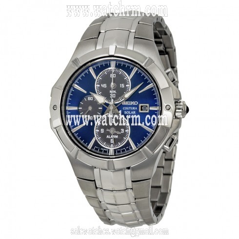 Seiko Coutura Chronograph Blue Dial Stainless Steel Men's Watch SSC197