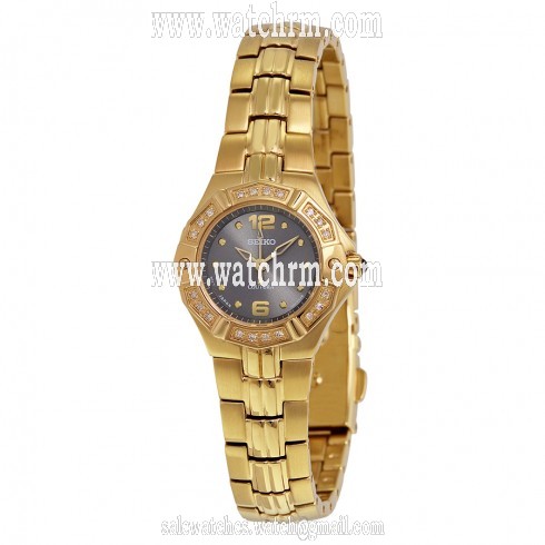 Seiko Coutura Diamond Gold-tone Steel Ladies Watch SXGN28