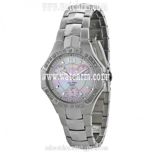 Seiko Coutura Diamond Pink Mother-of-Pearl Ladies Watch SUK007