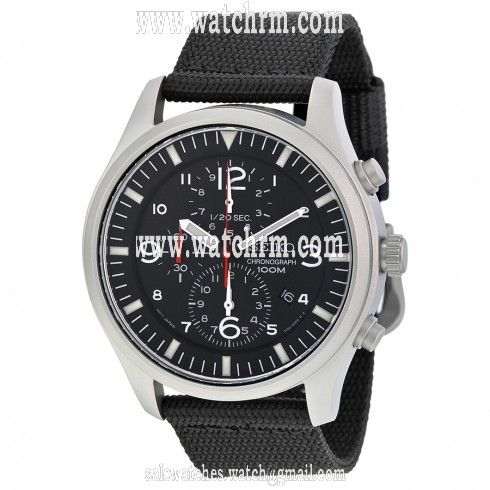 Seiko Criteria Chronograph Black Dial Black Nylon Men's Watch SNDA57