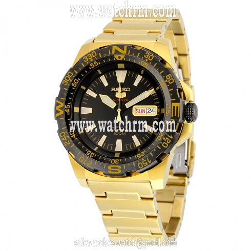 Seiko Diver Automatic Black Dial Gold-tone Men's Watch SRP548
