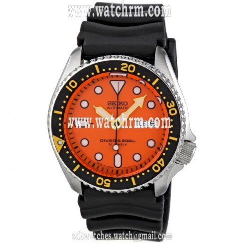 Seiko Diver Orange Dial Automatic Men's Watch SKX011J1