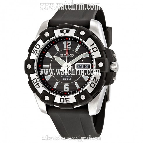 Seiko Divers Automatic Black Dial Black Rubber Men's Watch SKZ271K2