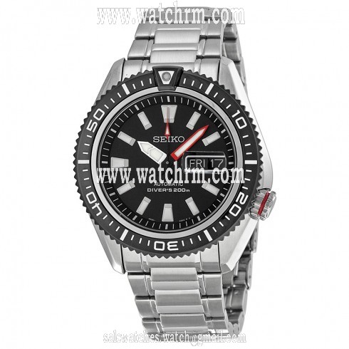 Seiko Divers Automatic Black Dial Stainless Steel Men's Watch SRP495