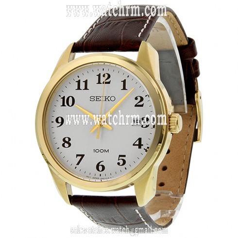 Seiko Easy Reader White Dial Leather Men's Watch SGEG18