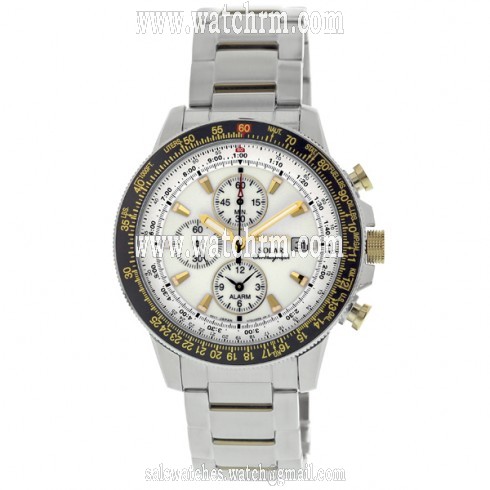 Seiko Flight Solar Quartz Stainless Steel Men's Watch SSC011