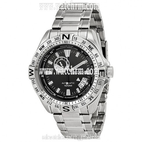 Seiko GMT Automatic Black Dial Stainless Steel Men's Watch SSA091