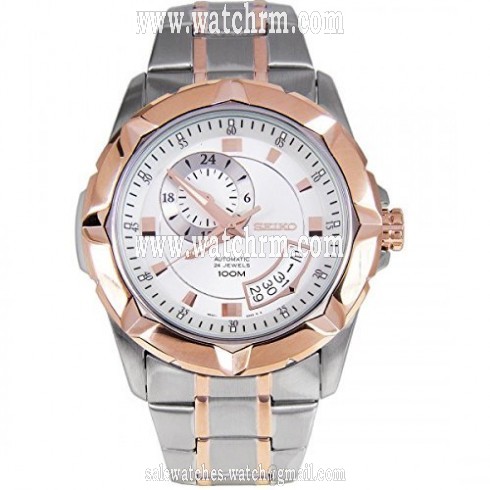Seiko GMT Automatic Silver Dial Two-tone Men's Watch SSA224