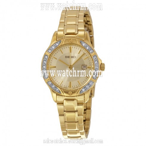 Seiko Gold Dial Gold-tone Ladies Watch SUR874