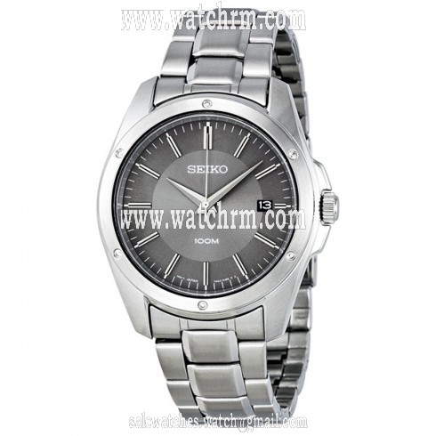 Seiko Grey Dial Stainless Steel Men's Watch SGEF79