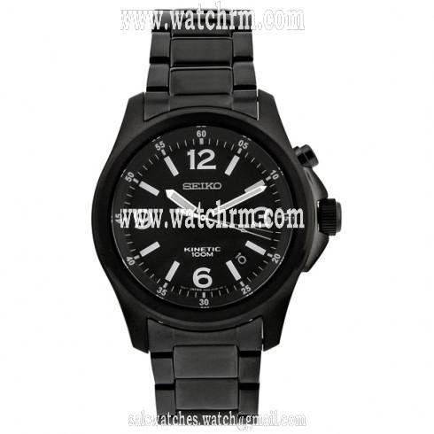 Seiko Kinetic Black Ion-plated Men's Watch SKA465