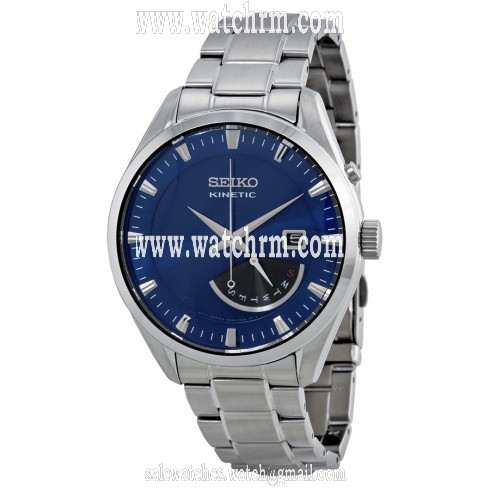 Seiko Kinetic Blue Dial Stainless Steel Men's Watch SRN047P1