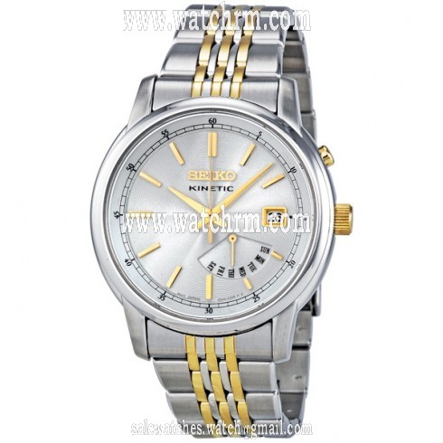 Seiko Kinetic Day Date Two-tone Men's Watch SRN031