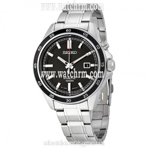 Seiko Kinetic Grey Dial Stainless Steel Men's Watch SKA641P1