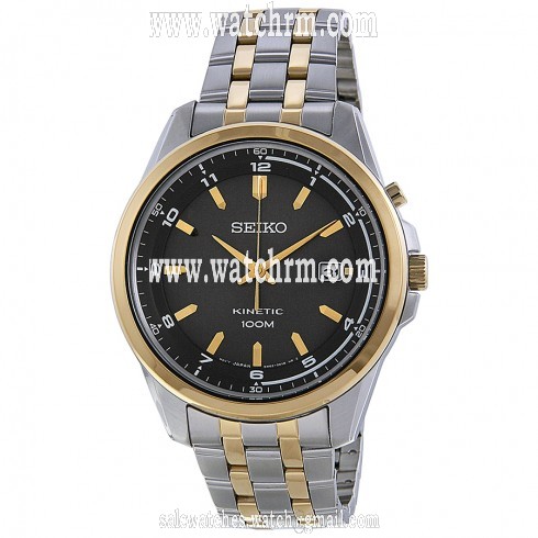 Seiko Kinetic Grey Dial Two-tone Men's Watch SKA634