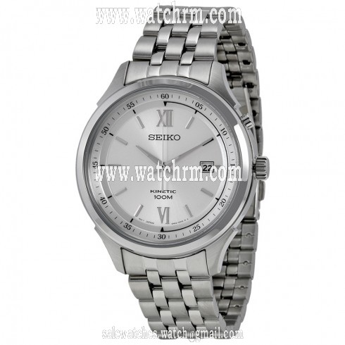 Seiko Kinetic Silver Dial Stainless Steel Men's Watch SKA653