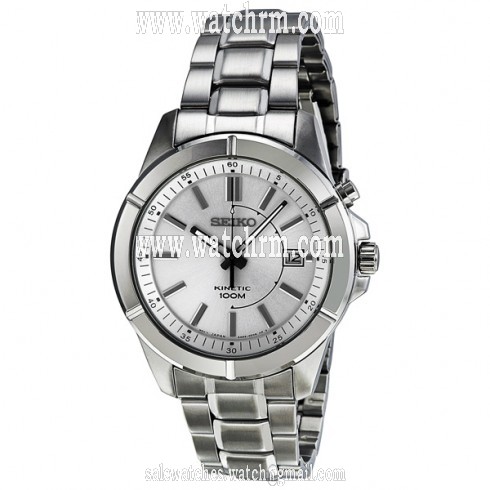 Seiko Kinetic Silver Dial Stainless Steel  Men's Watch SKA535