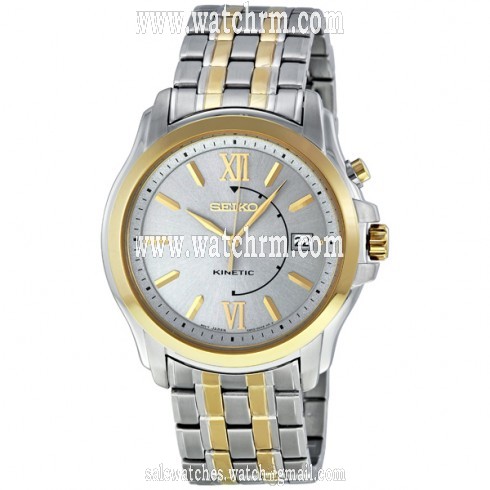 Seiko Kinetic Silver Dial Two-tone Men's Watch SKA472