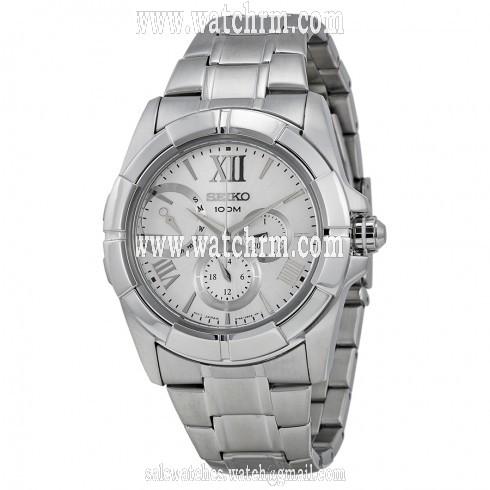 Seiko Lord Multi-Function White Dial Stainless Steel Men's Watch SNT039