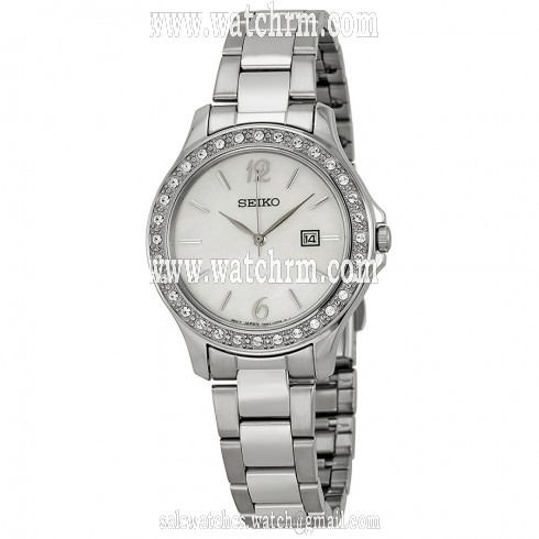 Seiko Mother of Pearl Dial Stainless Steel Ladies Watch SXDF77