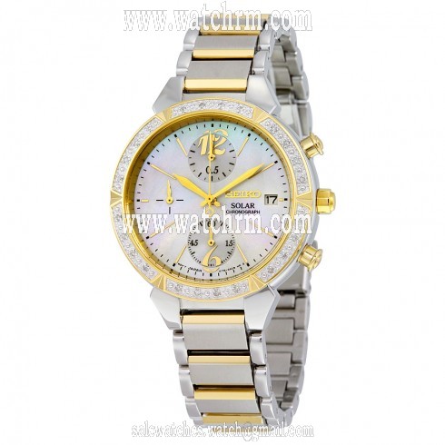 Seiko Mother of Pearl Dial Two-tone Ladies Watch SSC866