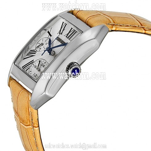 Seiko Multifunction Silver Dial Tan Leather Ladies Watch SKY737P2