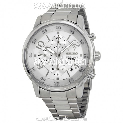 Seiko Neo Sport Chronograph Silver Dial Stainless Steel Men's Watch SNDW87