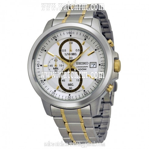 Seiko Neo Sports White Dial Two-tone Men's Watch SKS447