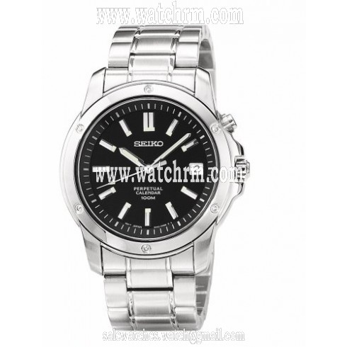 Seiko Perpetual Calendar Stainless Steel Men's Watch SNQ007