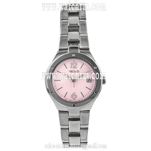 Seiko Pink Dial Stainless Steel Ladies Watch SXDC49