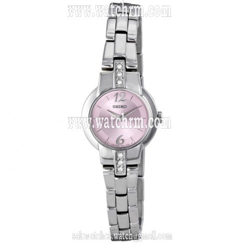 Seiko Pink Dial Swarovski Crystal Accented Ladies Watch SUJG37