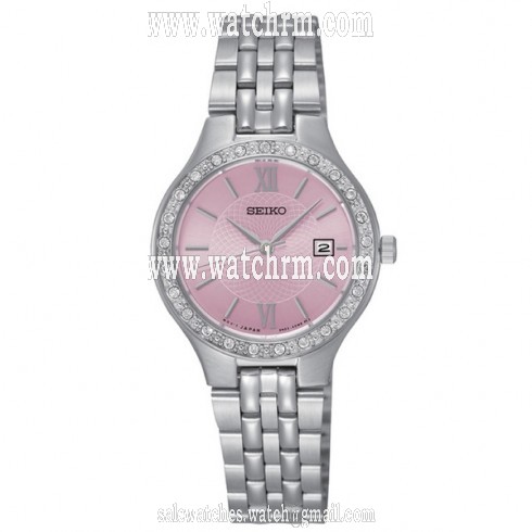 Seiko Pink Dial Two-tone Ladies Watch SUR765