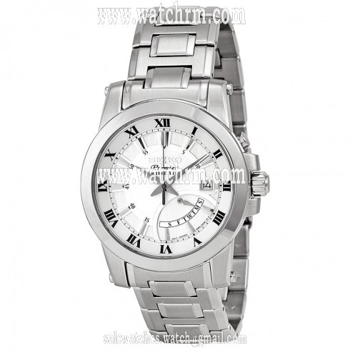 Seiko Premier Kinetic Silver Dial Stainless Steel Men's Watch SRN037