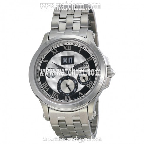 Seiko Premier Silver Dial Stainless Steel Men's Watch SNP047