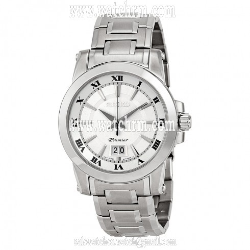Seiko Premier Silver Dial Stainless Steel Men's Watch SUR013