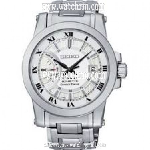 Seiko Premier White Dial Stainless Steel Men's Watch SRG007