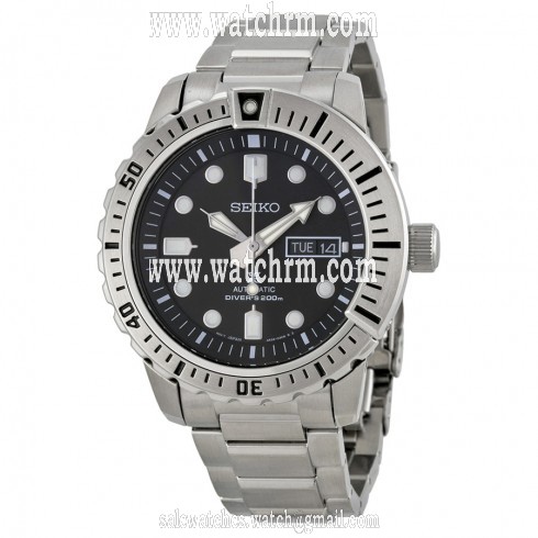Seiko Prospex Automatic Black Dial Stainless Steel Men's Watch SRP585