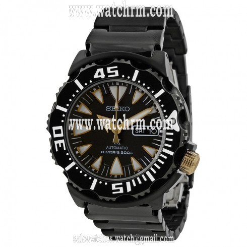 Seiko Prospex Dive Automatic Black Dial Black Polyurethane Men's Watch SRP583