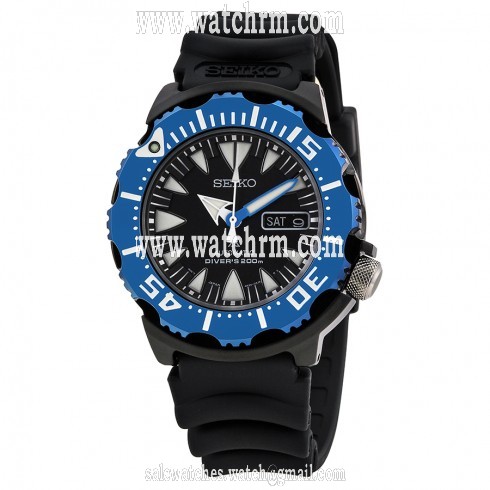 Seiko Prospex Dive Automatic Black Dial Black Polyurethane Men's Watch SRP581