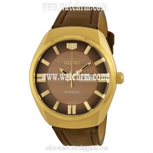 Seiko Recraft Automatic Brown Dial Brown Leather Men's Watch SNKN08