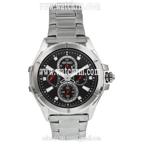 Seiko Retrograde Chronograph Quartz Black Dial Men's Watch SRL033