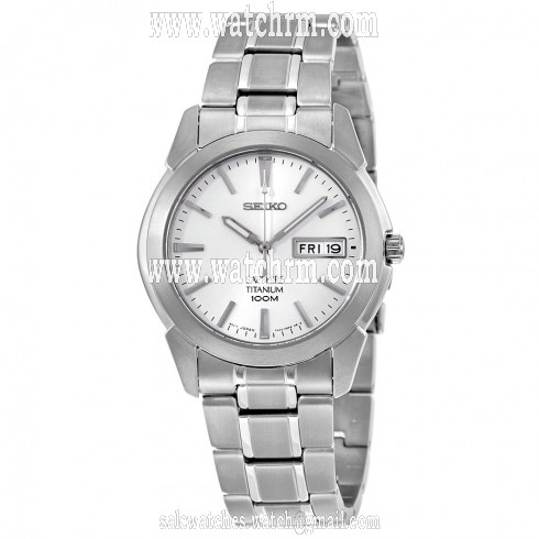 Seiko Sapphire White Dial Titanium Men's Watch SGG727P1